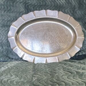 Flagg & Human Pewter Oval Serving Platter
